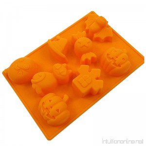 Wocuz Halloween Silicone Candy Ice Cube Mold Trays Ghost Pumpkin Baking Mold - B075V1L7FB